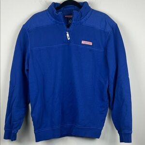 Vineyard Vines Men's Medium Royal Blue Zip-Up Pullover Quarter Zip